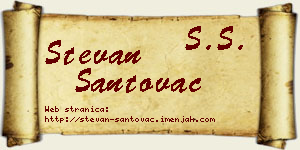 Stevan Santovac vizit kartica
